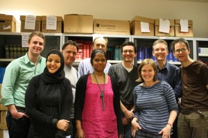 ilbf-ln-packing-crew-london-3091 The International Law Book Facility packing crew in London, before the books were shipped to Bangladesh.