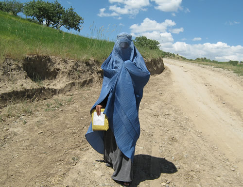 AGNajla An Afghan woman polls local villagers for The Asia Foundation’s Afghan survey.