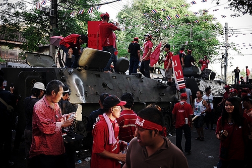 Bangkokprotesters Bangkok red shirts