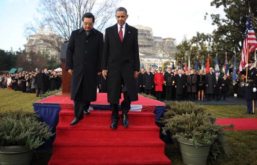 Was3652714 China's President Hu Jintao meets with President Obama in Washington