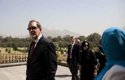 Asia Foundation Delegation to Afghanistan, September 19-24, Board of Trustees & David Arnold Visit Asia Foundation President David Arnold visits Kabul University.