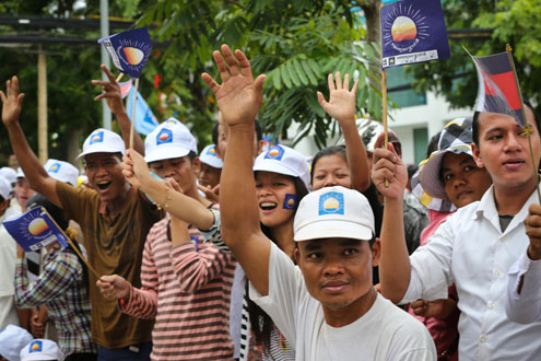CambodiaStreetCampaign Cambodians participate in election campaigning