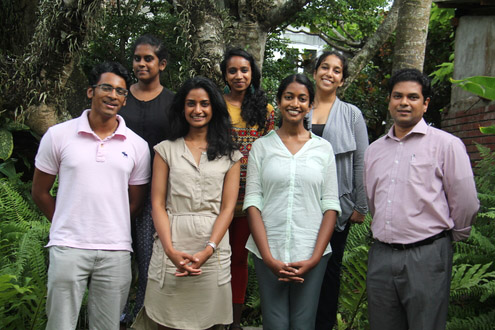 Sri Lanka Deputy Country Representative Johann Rebert (right) with the 2015 LankaCorps Fellows.
