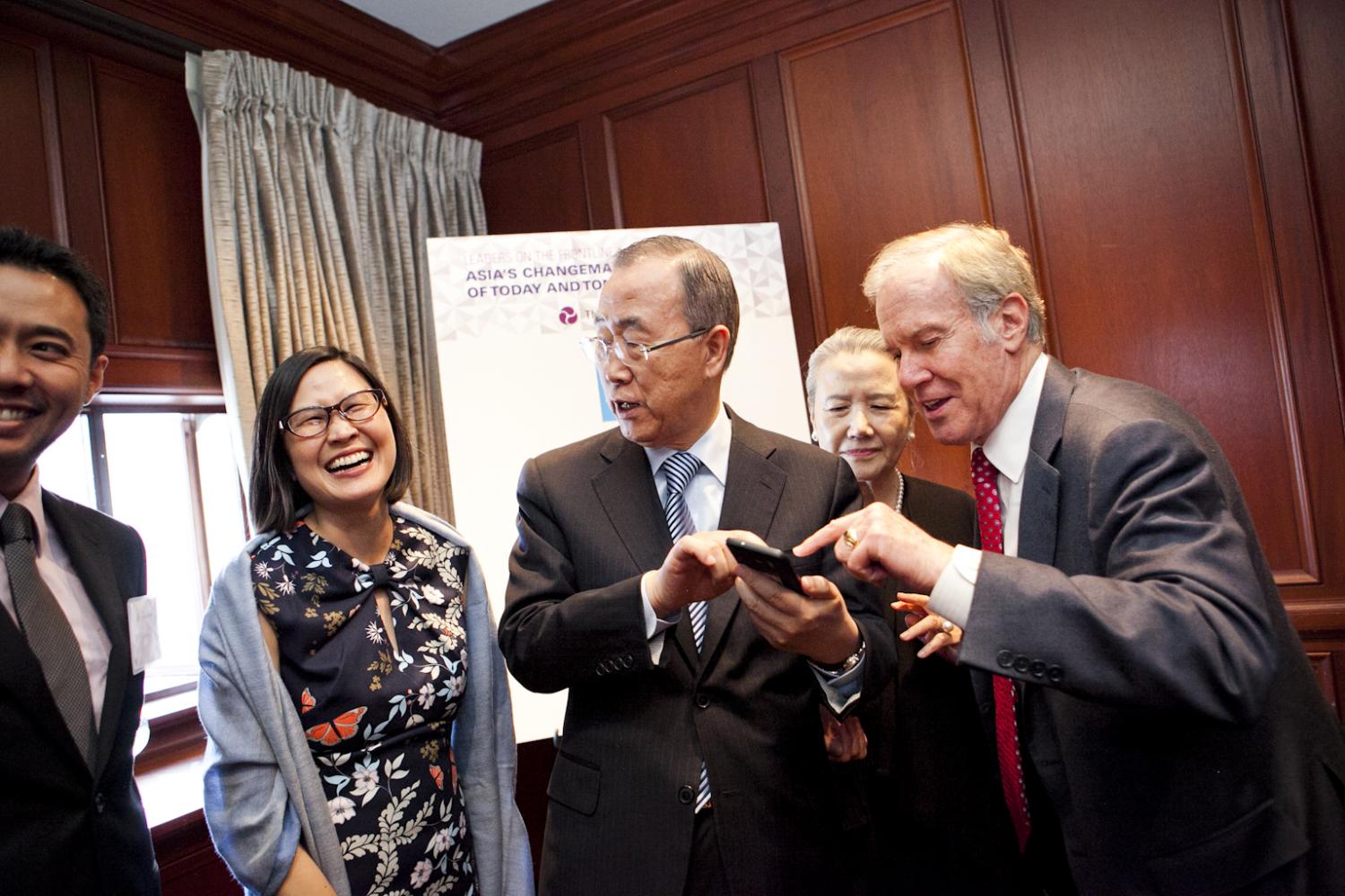 Ban Ki-moon with guests