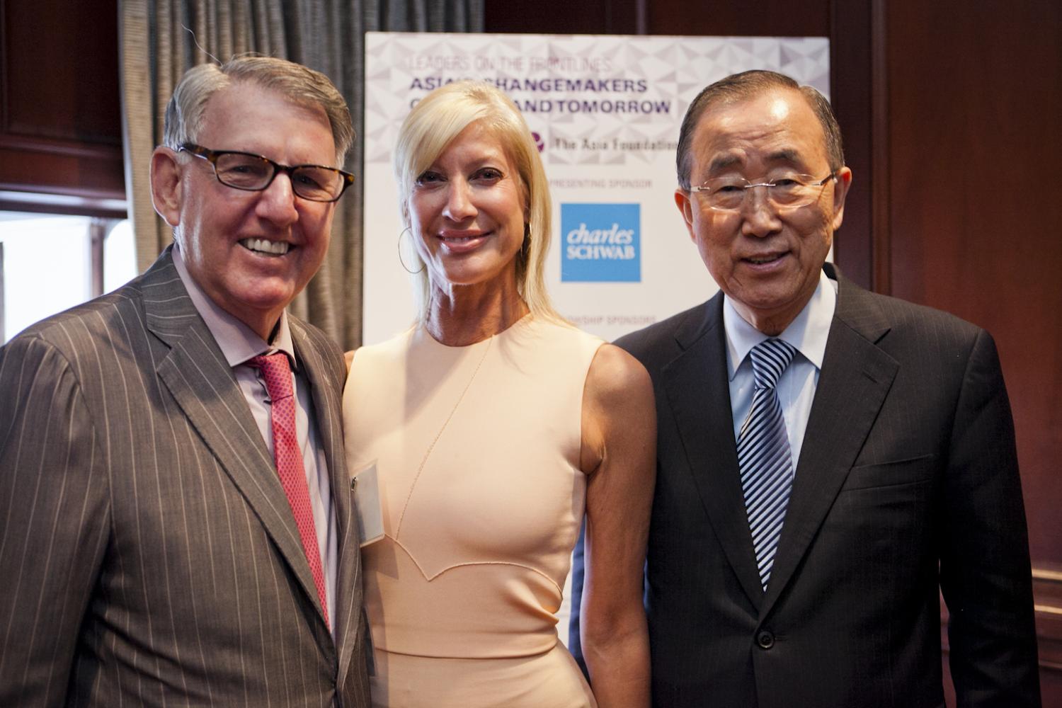Clint and Janet Reilly with Ban Ki-moon