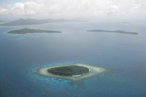 Small island in the ocean