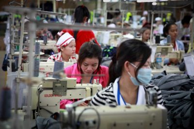 Factory workers in Cambodia