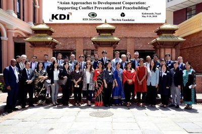Group photo of the Asian Approaches to Development Cooperation conference, May 2018, In Kathmandu, Nepal