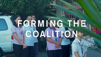 thumbnail for supplemental video, reading "Forming the Coalition"