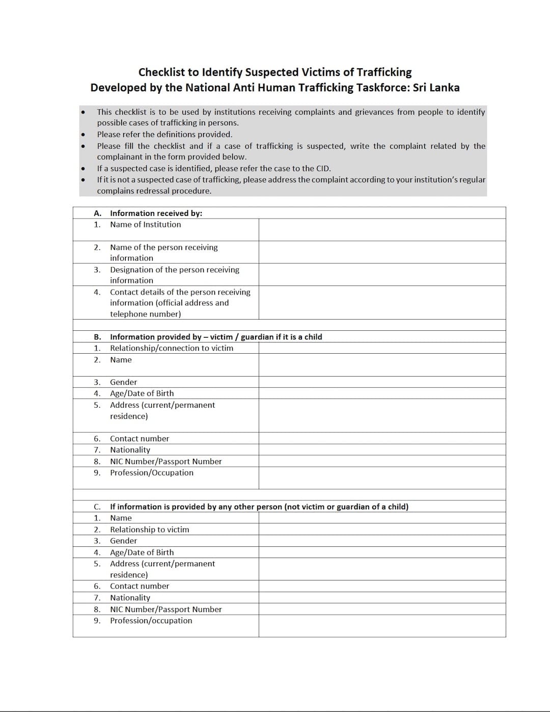 Checklist To Identify Potential Victims Of Human Trafficking The Asia Foundation 3881