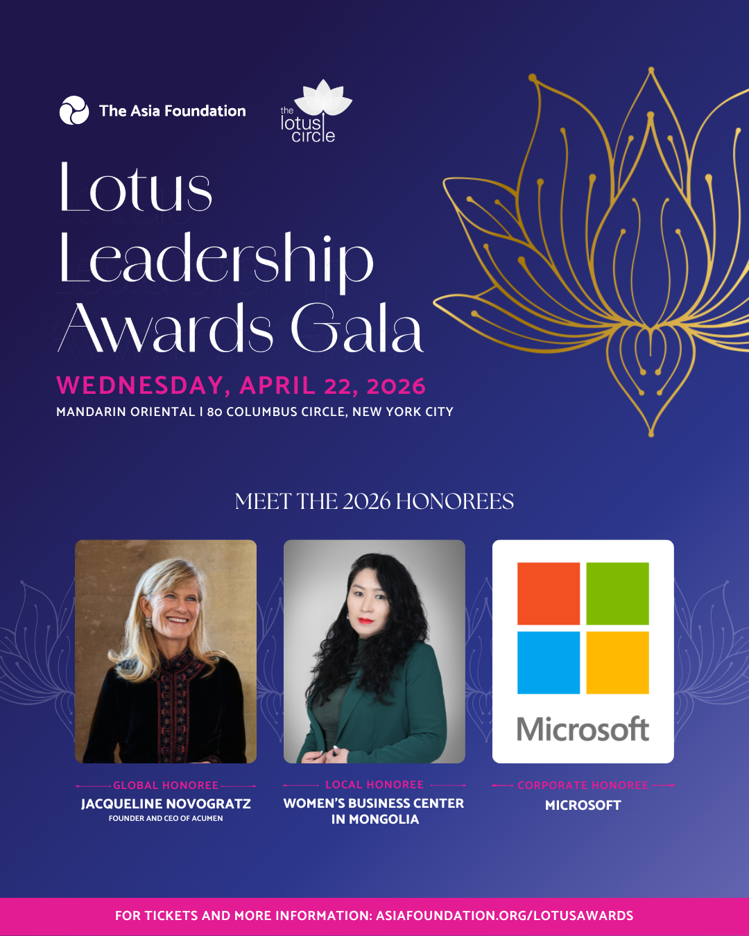 The Asia Foundation Recognizes 2026 Lotus Leadership Awardees