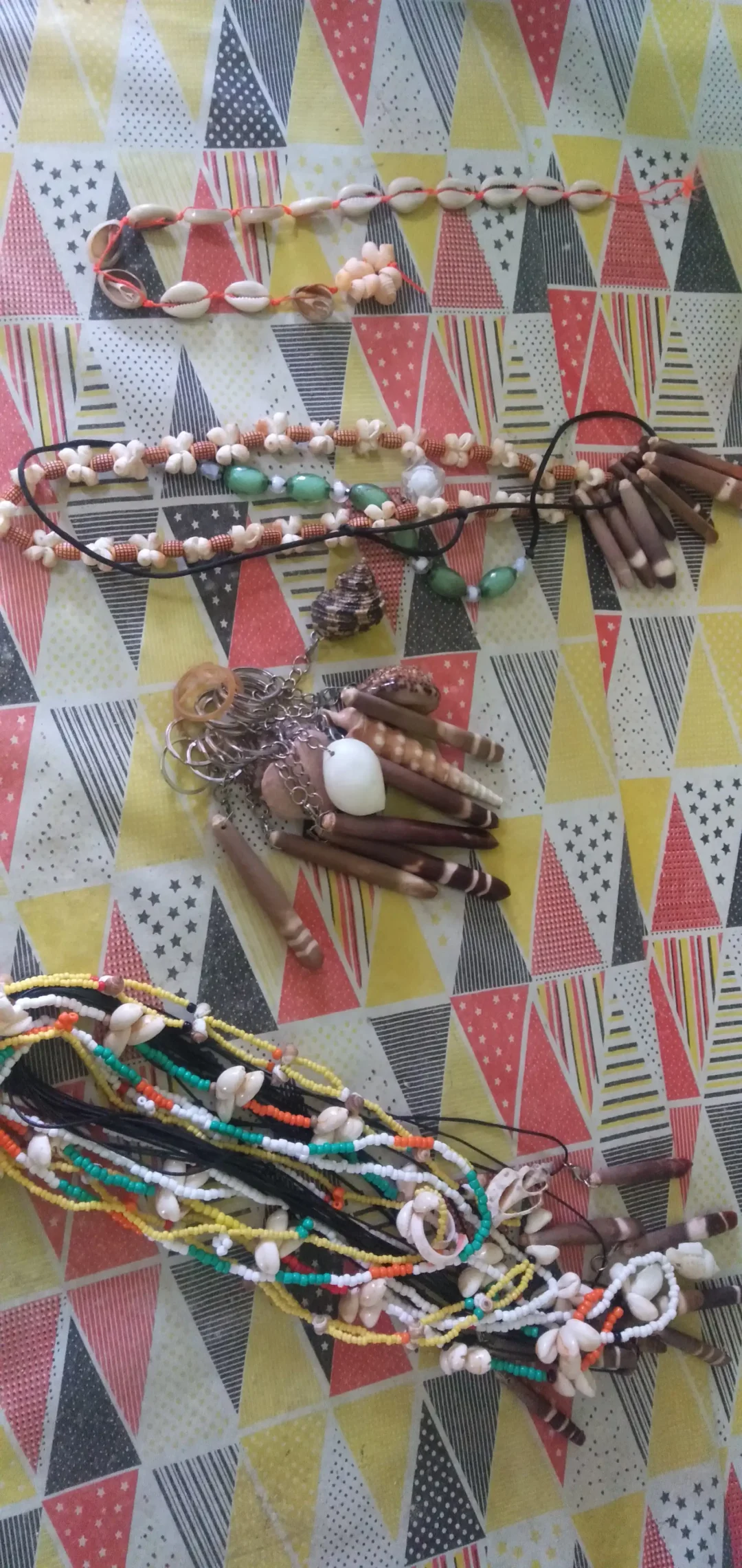 Craft results of the women's group “Sonai Arwo” in utilizing various sea shells commonly found around Friwen Village Forest (created by PKPRA – Friwen April 2026)
