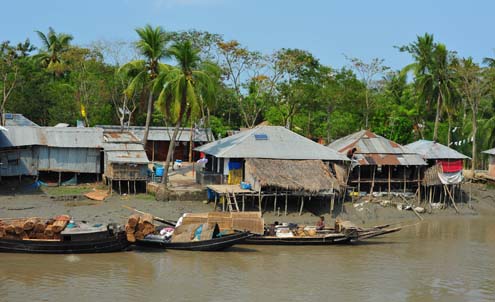 Bangladeshclimatechange Bangladesh village along river