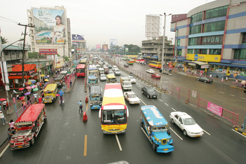 Busy street in Manila