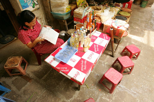 Shopkeeper in Vietnam