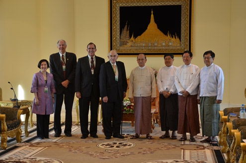 Meeting with Burma's President U Thein Sein