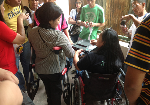 PWD voters participate in a mock election conducted by COMELEC to prepare for May midterm elections. 