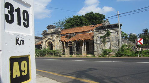 Damaged building from Sri Lanka's civil war