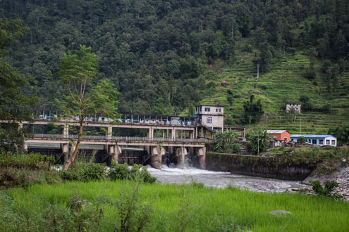 Hydropower dam in Nepal