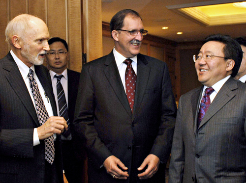 William Fuller, David Arnold, President Elbegdorj
